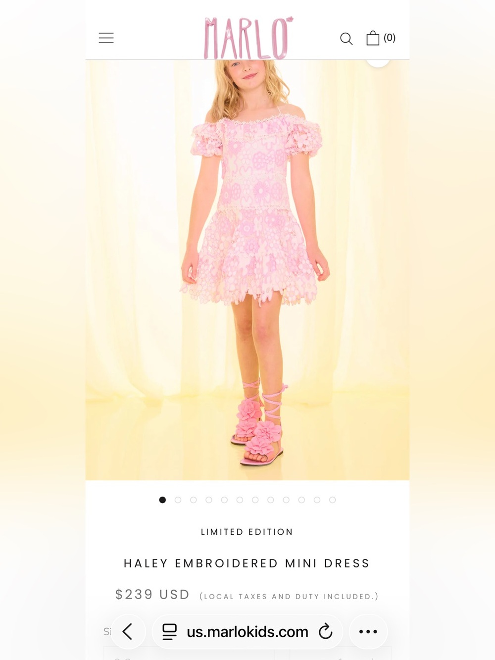 Girls Marlo closing scene dress 7-8 - Picture 11 of 13